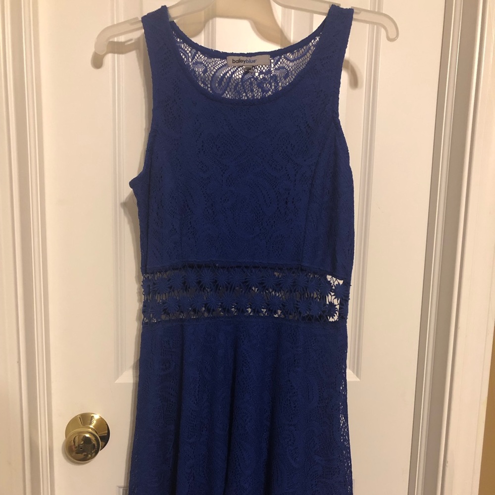 Blue lace dress